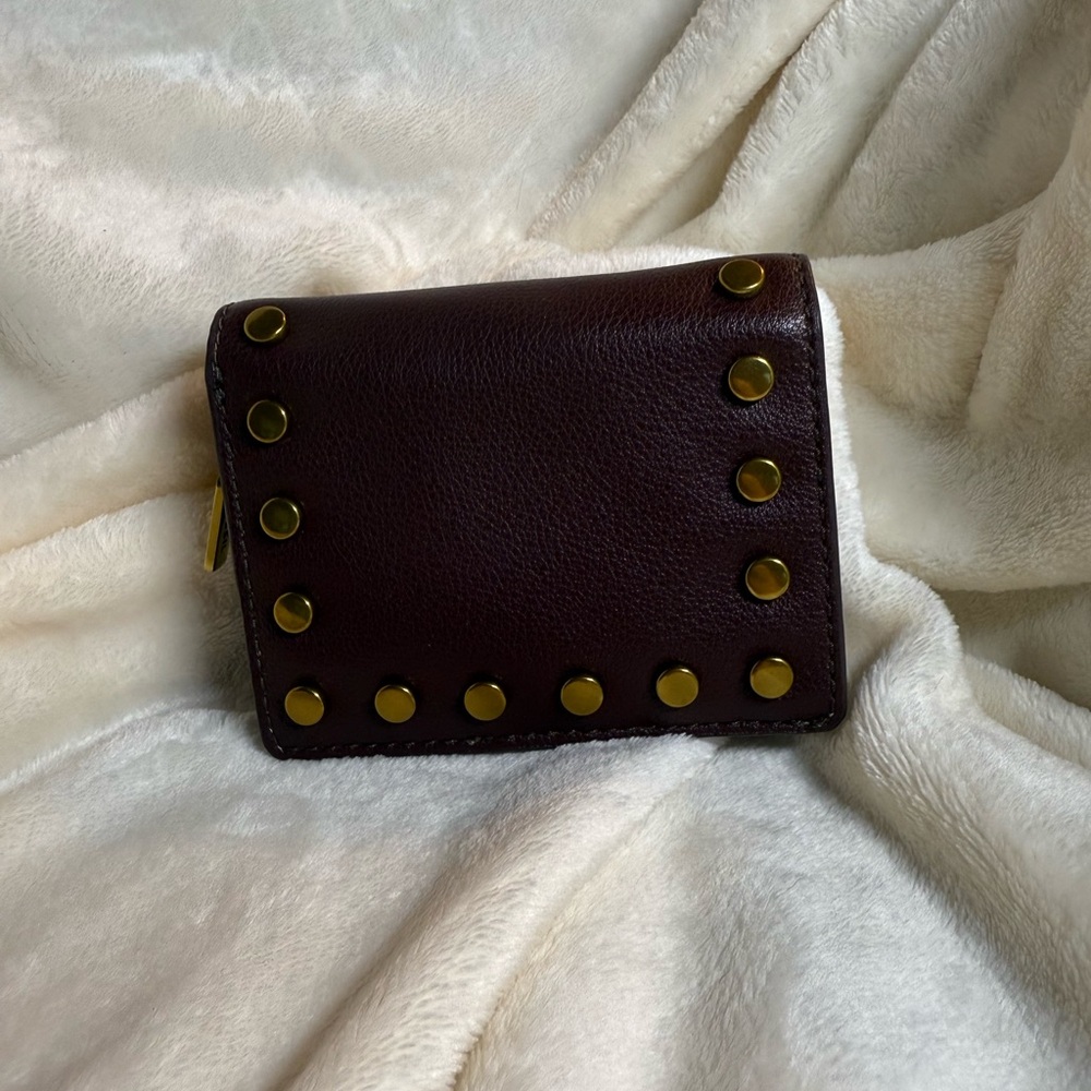 Studded Brown Leather Wallet